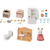 Sylvanian Families Speelset 5449 De gezellige cottage inrichtingsset en mama chocolade konijn