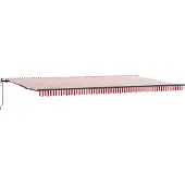 vidaXL Uitschuifbare luifel Rood en Wit 600 × 300 cm Stof en Aluminium