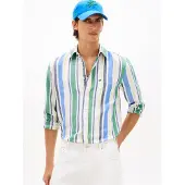 Tommy Hilfiger Overhemd marine / royal blue/koningsblauw / geel / groen