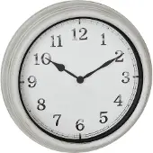 TFA-Dostmann 60.3067.02 Outdoorhorloge Kwarts 38 cm x 63 mm Wit Spatwaterdicht, Groot display