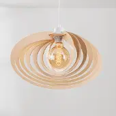 LumenXL Hanglamp Lysa met houten open kap – naturel
