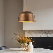LumenXL Hanglamp New York - bronskleur met goudkleurige binnenzijde