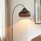 LumenXL Vloerlamp Ilja met kartonnen zwenkbare kap