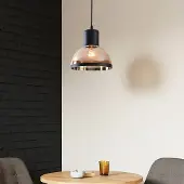 LumenXL Klassieke hanglamp Paris - zwart met amber glas
