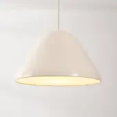 LumenXL Hanglamp Calyx in glanzend licht beige met witte binnenkant