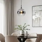 LumenXL Design hanglamp met smoke glas spiegelbol - London