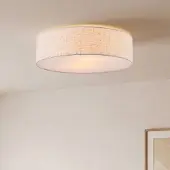 LumenXL Plafondlamp Avani - linnen kap met diffuser