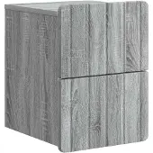 vidaXL Muurbevestigde Nachttafel Grijs sonoma 33 x 34,5 x 43 cm