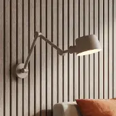 LumenXL Wandlamp Mellow taupe met verstelbare arm en tweezijdig licht