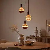 LumenXL Moderne hanglamp Illumine zwart - 3-lichts inclusief dimbare E27 LED lampen