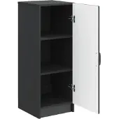 vidaXL Dressoir Zwart 33 x 34,5 x 87 cm Bewerkt hout