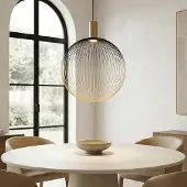 LumenXL Hanglamp Nobla van zwart met goud metaal Ø40 cm