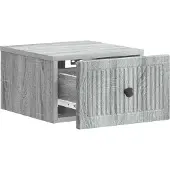 vidaXL Muurbevestigde Nachttafel Grijs sonoma 33 x 34,5 x 20 cm