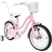 DaviBikes Molli – Kinderfiets – 16 inch – 1 versnelling – Terugtraprem – 95-110 cm – Roze – Meisje