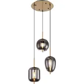 Globo Gouden Hanglamp Blacky I 3 Lichts