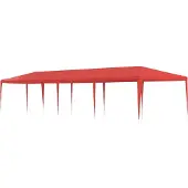 vidaXL Partytent Rood 1200 x 300 x 255 cm PE en staal