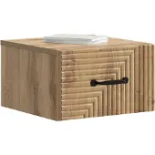 vidaXL Muurbevestigde Nachttafel Artisanaal eiken 34,5 x 33 x 20 cm