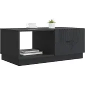 vidaXL Salontafel Zwart 90 x 50 x 37 cm Bewerkt hout