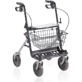 MORETTI Stalen rollator - Lichtgewicht opvouwbaar met 4 wielen - Zwart