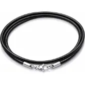LGT JWLS LGT Jewels leren koord ketting zwart 2mm-50cm