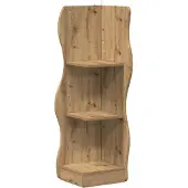 vidaXL Hoekplank Artisanaal eiken 34 x 33 x 102 cm Bewerkt hout