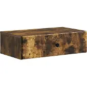 vidaXL Wandgemonteerde Zijtafel Gerookt eiken 59 x 34,5 x 17 cm