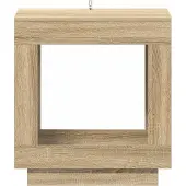 vidaXL - Bijzettafel - Sonoma - Eiken - 60 - x - 40 - x - 65 - cm - Bewerkt - hout