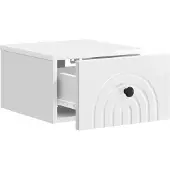 vidaXL Muurbevestigde Nachttafel Hoogglans Wit 33 x 34,5 x 20 cm