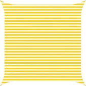 vidaXL Zonneschaduw 4 x 4 m 100% Polyester Oxford Vierkant Geel en Wit