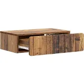 vidaXL Wandgemonteerde Zijtafel Oud hout 59 x 34,5 x 17 cm