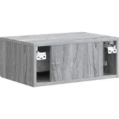 vidaXL Muurbevestigde Nachttafel Grijs sonoma 49 x 34,5 x 20 cm