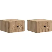 vidaXL Muurbevestigde Nachttafel 2 st Artisanaal eiken