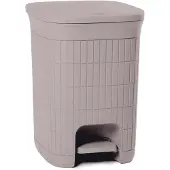 Stefanplast Pedaalemmer 'Domus' - 20 liter - Greige – Gerecycled kunststof