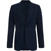 Fundamentals - Heren slim fit blazer - THE FLEX SUIT - Slim/Tall fit - Donkerblauw - Maat: 42