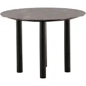 Venture Home Havsten eetkamertafel Ø106cm glas brun.