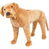 vidaXL Speelgoedhond labrador staand XXL pluche lichtbruin