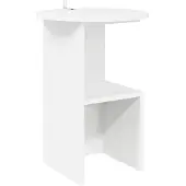 vidaXL Bijzettafeltje, wit, Ø 39,5 x 55 cm, houtvezel
