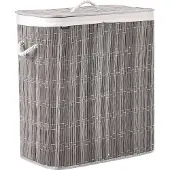 Beliani ARRAIAS - Wasmand - Grijs - 100 l - Polyester