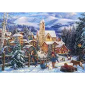 Grafika puzzel Chuck Pinson - legpuzzel Sledding To Town - 2000 stukjes.