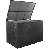 vidaXL Tuinbox 150x100x100 cm poly rattan zwart