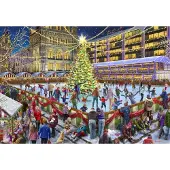 Bluebird Puzzle Christmas Skating 1000 stukjes