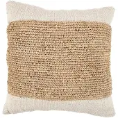 Bazar Bizar Raffia Stempel Kussenhoes | katoen beige 50x10x50 cm kussenhoezen | NADUVI