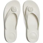Original Brands Iqushion Glanzende Knop Dames Crème Flip-Flops