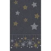 Duni Tafelkleed Snowstars Black Zwart 138 X 220 Cm