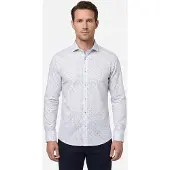 Napoli overhemd heren wit grijs print italianstyle