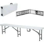 Super Merchant Inklapbare bank – veelzijdig – 1830x300x430 mm – HDPE en metaal