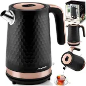 Berdsen BD-705 waterkoker 1,7l, zwart en koper