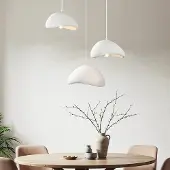 LumenXL 3-lichts Wabi Sabi hanglamp wit steeneffect - Sora
