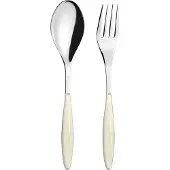 Guzzini Feeling serveerbestek Cream, 2 delar