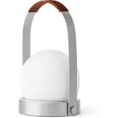 Audo Copenhagen Carrie Leather Handle Draagbare Lamp Brushed Aluminium